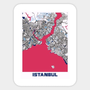 Istanbul - Turkey MilkTea City Map Sticker